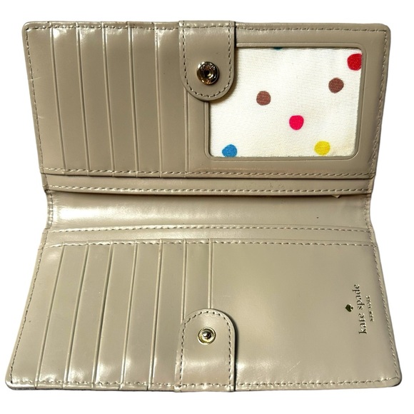 Hot Pink Kate Spade Cedar Street Slim Leather Bifold Wallet - Picture 3 of 16